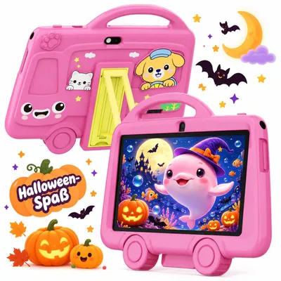 Produktbild von Tabwee K8 Kids, Kinder Tablet 7" , robuste Schutzhülle mit Griff und Ständer, Elternkontrolle, 4GB+32GB, Lern- & Spieltablet, 3 bis 7 Jahren