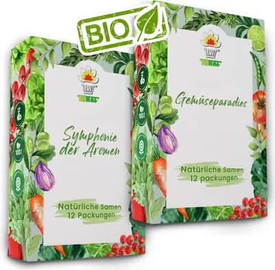 Produktbild von Gemüsesamen Set 11 & 12 Sorten Wassermelone Kürbis Gemüse