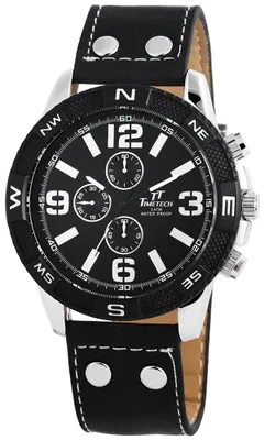 Produktbild von TimeTech Herrenuhr mit Kunstlederionsarmband