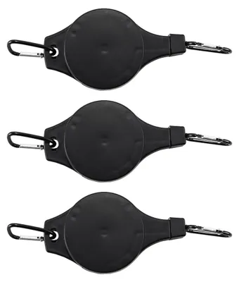 3er-Pack einziehbare Pflanzenhaken, Kunststoff, schwarz, 21x7,2 cm
