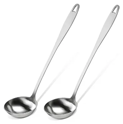 2er-Set Suppenkellen aus Edelstahl, spülmaschinengeeignet