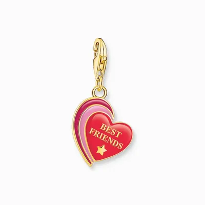 Zdjęcie produktu dla Zawieszka charm BEST FRIENDS pozłacane serce