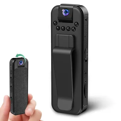 Produktbild von Mini-Körperkamera HD 1080P, Tragbarer Videorekorder mit 180° drehbarem Objektiv, für Sport, Lieferungen & Outdoor-Einsatz
