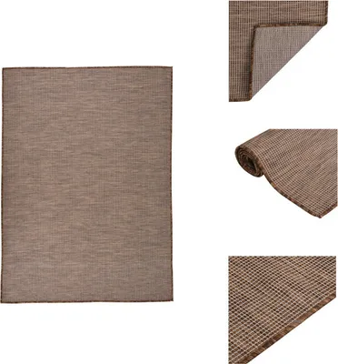 Produktbild von vidaXL Outdoor-Teppich Flachgewebe 200x280 cm Braun - Teppiche
