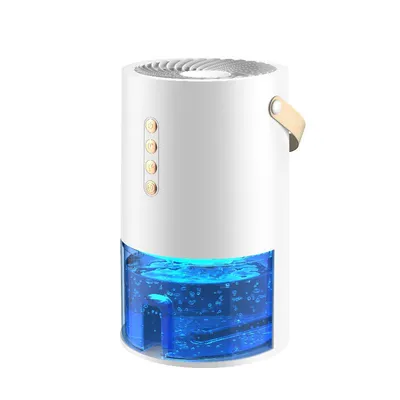 Immagine prodotto di Deumidificatore ZELURXX per piccoli ambienti, condensazione a semiconduttori, funzionamento silenzioso, serbatoio dell'acqua da 1,3 L, spegnimento automatico, mini deumidificatore portatile, bianco