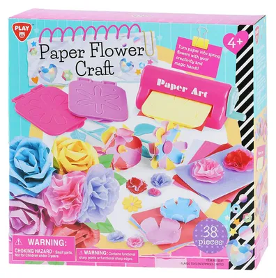 Produktbild von Playgo-Bastelset zum Basteln von Papierblumen – 38-teilig.
