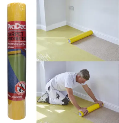 Produktbild von ProDec 50 m x 625 mm Teppichschutzrolle, Starker, selbstklebender