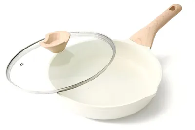 Image de Solidchoice - Poêle de cuisson en céramique avec couvercle - 24 cm - Saine et antiadhésive