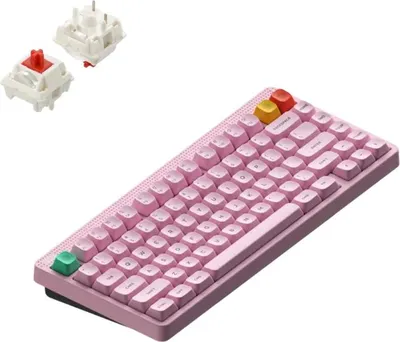 Produktbild von NuPhy Node 75 Kabellose Mechanische Tastatur High-Profile QWERTY US / Light Pink / Red Max