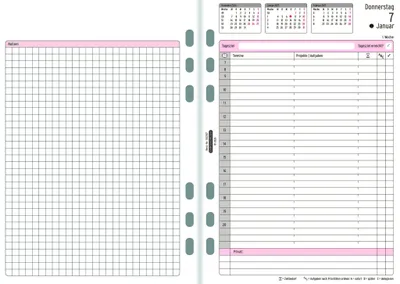 Productafbeelding van CHRONOPLAN 50207 CHRONOPLAN Agenda-inleg 2027, jaarset met dagplanning, formaat A5