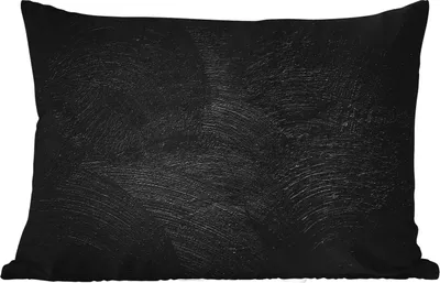 Produktbild von MuchoWow® Outdoor Kissen - Beton - Schwarz - Industriell - 60x40 cm - Wetterfest - Lounge Kissen - Zierkissen - Kissen für Innenräume