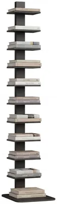 Immagine prodotto di HOMCOM Libreria Moderna Alta a 11 Ripiani Salvaspazio in Stile Industriale, 34.5x41.5x163.5 cm, Nero