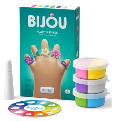 Produktbild von HEY CLAY Bijou Plastilin - Blumenringe