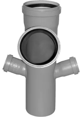 Zdjęcie produktu dla Odbočka trojitá rohová paneláková Osma HTEP 67° DN 110 x 110 x 50 x 50 šedá