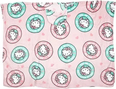 Produktbild von Hello Kitty Flanell Decke XL - Warme Kuscheldecke mit Kapuze