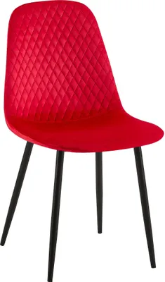 Produktbild von CLP Stuhl Giverny mit Ziernähten rot Material Samt