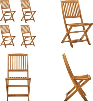 Produktbild von vidaXL Klappbare Gartenstühle 4 Stk. Massivholz Akazie - Gartenstuhl - Gartenstühle - Klappstuhl - Klappstühle