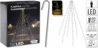 Image de Sapin De Noël 192 Leds Lumière Chaude 2,08m (hauteur)
