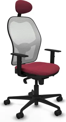 Immagine prodotto di Sedia da ufficio con poggiatesta Jorquera Piqueras y Crespo 1D036N1 Rosso granato