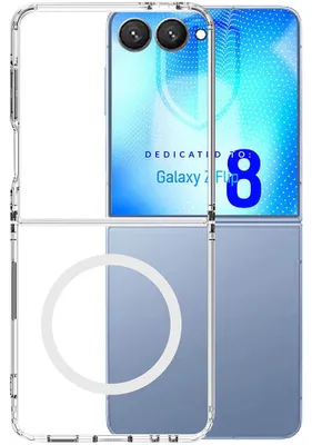 Obrázok produktu pre Puzdro na mobil Galaxy Z Flip8, značky 3mk, model Armor MagCase s technológiou MagSafe, priehľadné, biele
