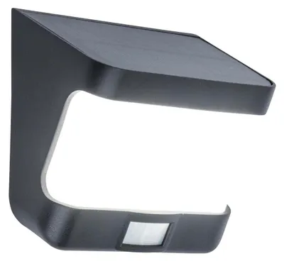 Produktbild von Wandleuchte Solar LED mit PIR-Bewegungsmelder kabellos Serie TRY Mattschwarz h6,9cm kaltweiß IP54