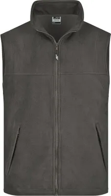 Produktbild von James & Nicholson Fleece Vest Gr. XL, dunkelgrau