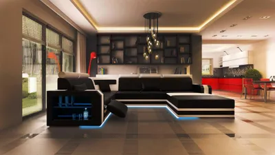 Image de Canapé d'angle, canapé, sofa, fauteuil, ensemble de salon, coin salon,
