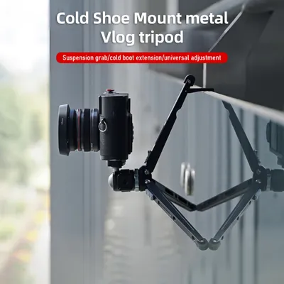 Produktbild von XILETU Multifunktionales Mini-Stativ, Tischstativ, flexibler Kugelkopf aus Aluminiumlegierung mit Blitzschuhhalterung, max. 3 kg Tragkraft fuer Vlog-Live-Streaming-Videoaufzeichnung