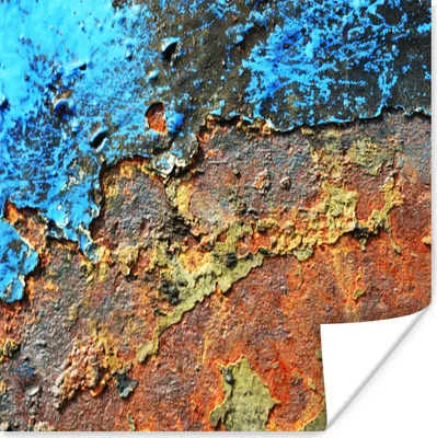 Produktbild von MuchoWow® Poster Rost - Metall - Eisen - Industrie 75x75 cm - Wand Dekoration