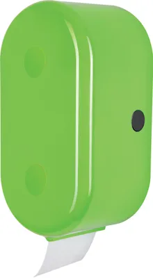 Immagine prodotto di Porta rotolo Spirella WC + porta rotolo di ricambio "Cube" per incollare o forare Verde