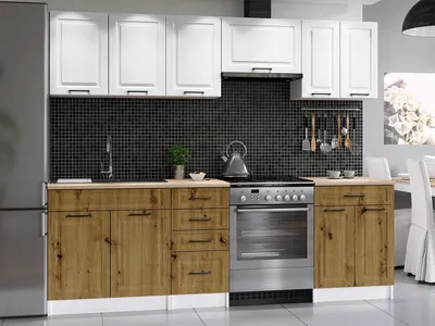 Obrázek produktu pro Kuchyňská linka INGRID 240cm - Bílá + dub artisan