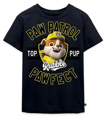 Produktbild von Spreadshirt Paw Patrol Rubble Pawfect Kinder Premium T-Shirt, 134/140 (8 Jahre), Navy