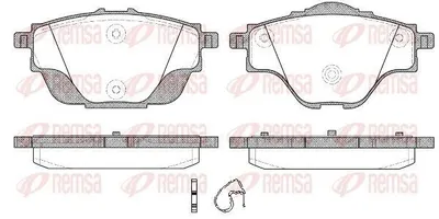 Produktbild von REMSA Bremsbeläge Satz Hinten Bremsklötze passend für PEUGEOT 3008 SUV (M) 1557.00