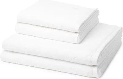 Produktbild von Ross Vita 2 X Handtuch 2 X Duschtuch im Set Walkfrottee aus Baumwolle 520 g/m², Flauschig weich saugstark und pflegeleicht, Gewebte Bordüre mit Logo Stickerei