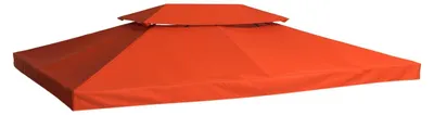 Produktbild von Ersatzdach Pavillondach Für Metallpavillon Gartenpavillon Partyzelt Gartenzelt Polyester 3X4M Rostrot