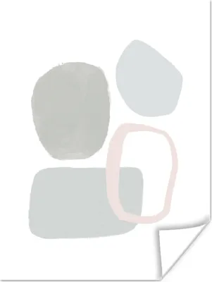 Produktbild von MuchoWow® Poster Linienkunst - Abstrakt - Pastell 120x160 cm - Wandbilder