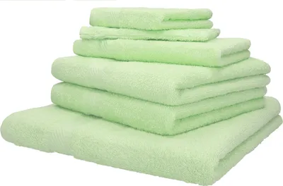 Produktbild von Betz 6-TLG. Handtuch-Set Palermo 100% Baumwolle 1 Liegetuch 2 Handtücher 1 Gästetuch 1 Waschhandschuh 1 Seiftuch Farbe grün