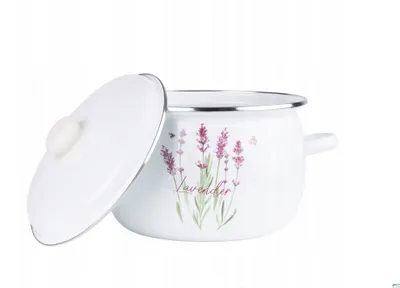 Produktbild von 8-teiliges Kochgeschirrset aus Emaille Topfset Induktion Kochtopfset Töpfe Set Lavendel