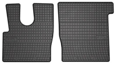 Image de Tapis avant en caoutchouc pour DAF XF XF106 2013- – 2 pièces, noirs, sur mesure