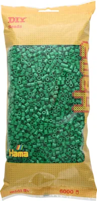 Obrázek produktu pro Hama Beads 205-10, Kreativní souprava pro děti, 5 rok/roky, PVC, Zelená, 6000 kusů