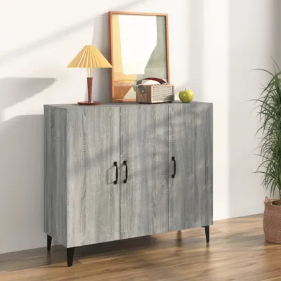 Immagine prodotto di vidaXL Credenza Grigio Sonoma 90x34x80 cm Materiale a base di legno
