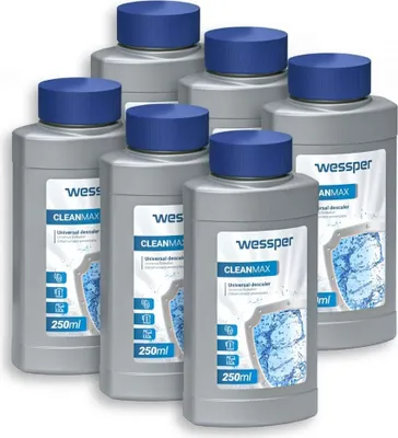 Obrázek produktu pro Wessper Premium Descaler 6 x 250 ml univerzální odvápňovač pro plně automatické kávovary a kávovary na espresso