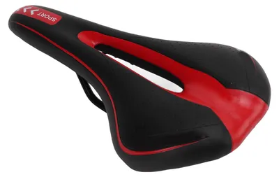 Image de Selle de vélo en acier, réglable, résistante aux chocs, siège creux pour VTT, pliable