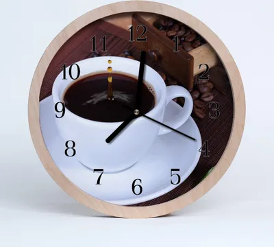 Produktbild von Holzuhr 30fi cm wanduhr - Runde Kaffee