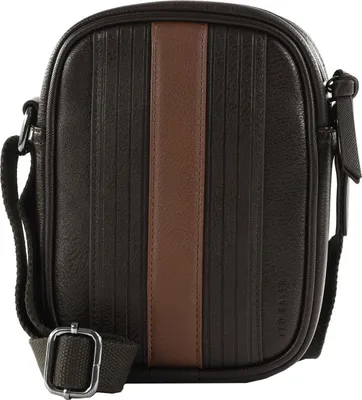 Immagine prodotto di Ted Baker borsa a tracolla Evver StripedPoliuretanoFlight Bag Brn-Choc marrone scuro