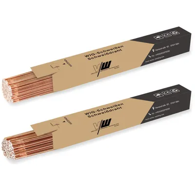 Produktbild von VECTOR WELDING 2kg Stahl Schweißstäbe WIG ER 70S-6 SG3 | 1kg 1,6mm und 1kg 2,4mm