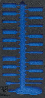 Produktbild von BGS 4043-1 1/3 Werkstattwageneinlage, leer für: Bürsten-Sortiment, 20-tlg.