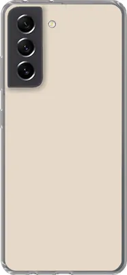 Produktbild von MuchoWow® Handyhülle Schutzhülle Hülle für Telefoonhoesje Samsung Galaxy S21 FE Beige - Unifarben Silikon Softcase Handy Hülle - Mobiltelefonhülle