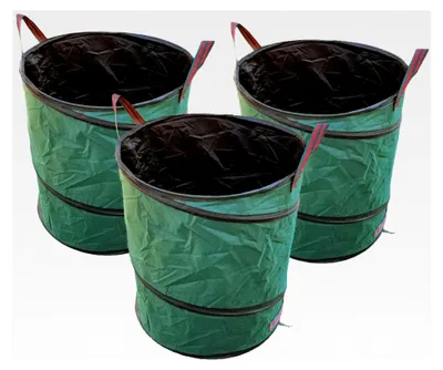 Produktbild von 3x Pop-Up Gartensack Gartentonne 140 l Oxford 600D - selbstaufstellend
