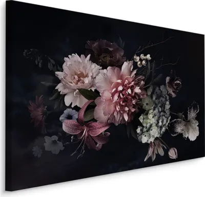 Obrázek produktu pro Image pivoňky květiny listy rostliny obývací pokoj divoká příroda nástěnné dekorace 3D 120x80cm